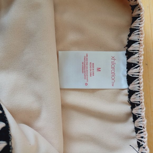 🎀3/$30 NWT! Bathing Suit Bikini Bottom - Nude (Peach) and black crochet 3321 - Picture 6 of 9